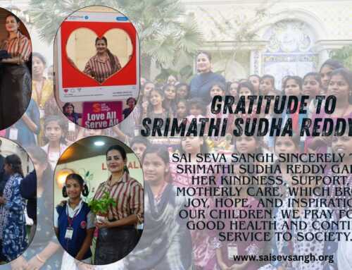 Nurturing Education and Self-Reliance: Srimathi Sudha Reddy Garu at Sai Seva Sangh